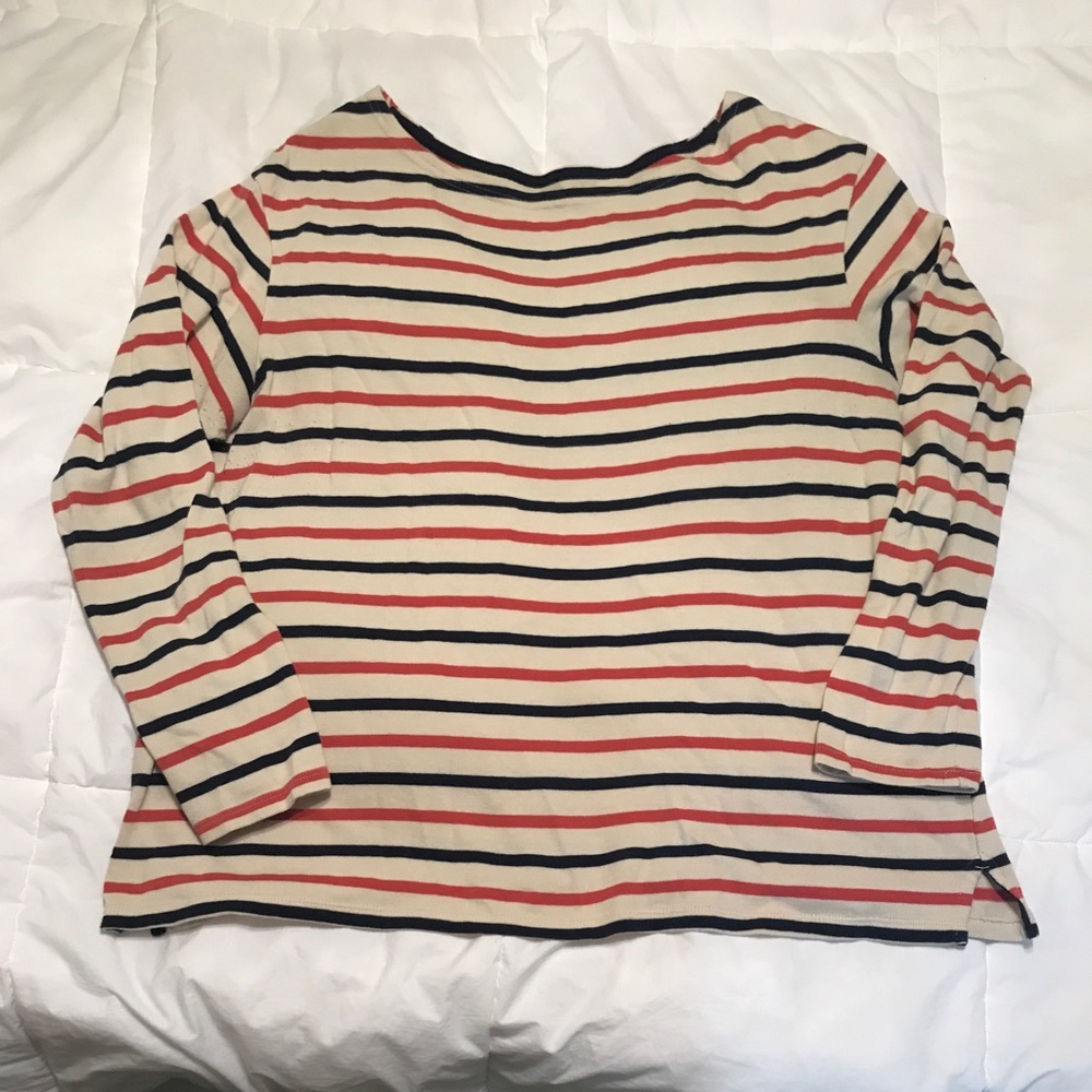 Striped Heavy-Knit Top